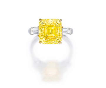 7.03 Fancy Vivid Yellow Emerald cut diamond-2