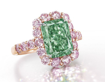 the aurora green diamond ring-1