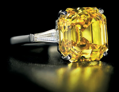 10.30 carat fancy vivid orangy yellow diamond