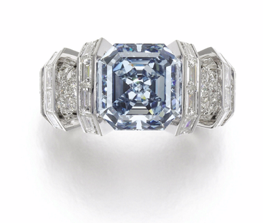 sky blue diamond ring